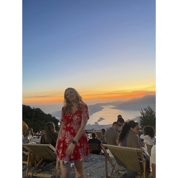 Free People Women's Red Floral Dress Sizes  Size00-2 - Picture 3 of 8